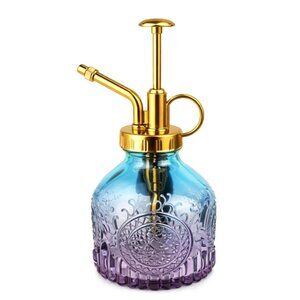 Blue Purple Glass Plant Mister Spray Bottle 6oz Orchid Bonsai Air Plant Mister